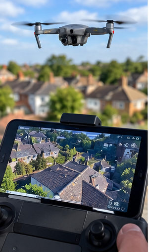 Illustrative image: Example of a roof viewed using a drone camera