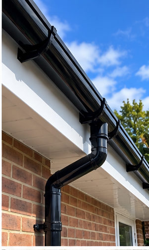 Illustrative image: Example of rainwater guttering and a roofline