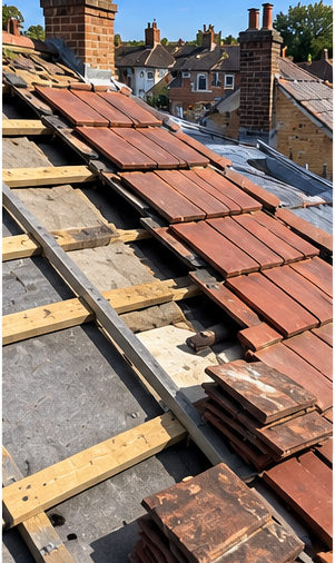 Illustrative image: Example of roofing works in progress