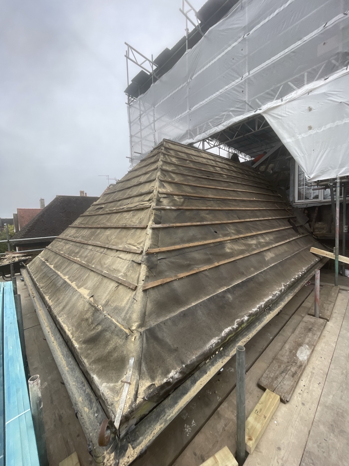 Roof before completion